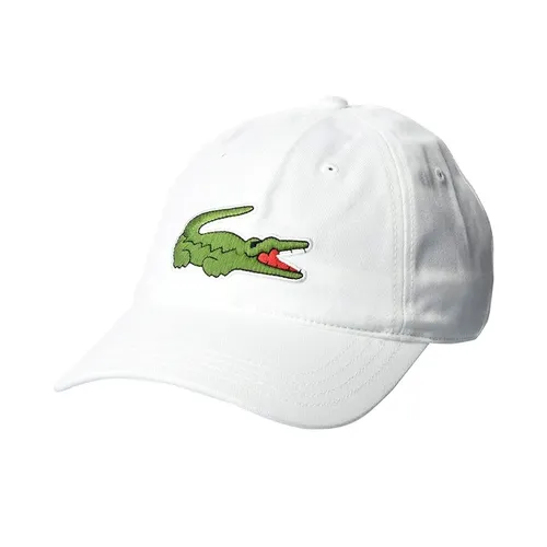 Mũ Unisex Lacoste Contrast Strap And Oversized Crocodile Cap RK4711 Màu Trắng