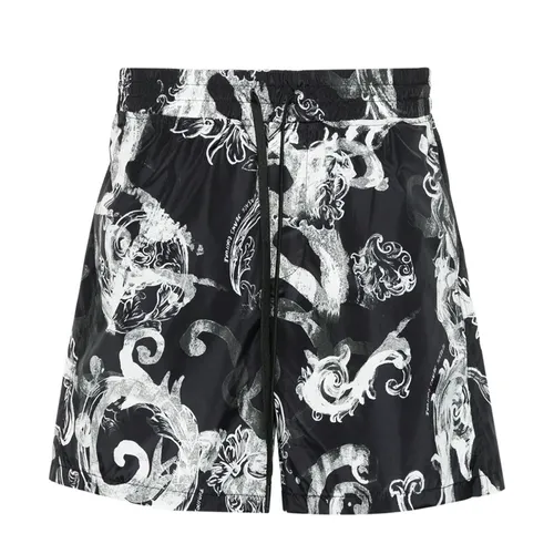 Quần Short Nam Versace Jeans Couture Watercolor Couture Màu Đen Trắng Size 46