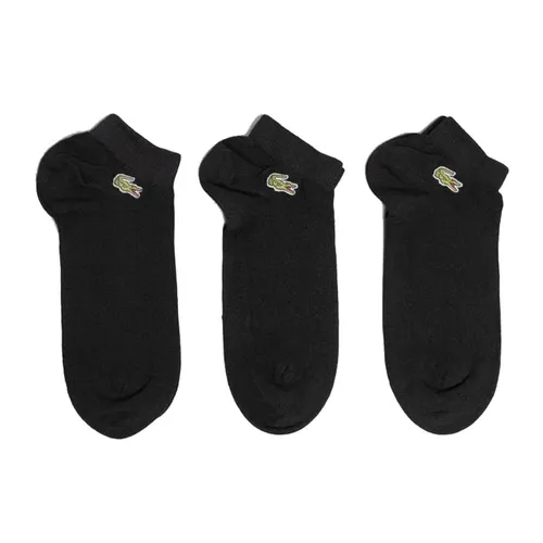 Set 3 Đôi Tất Lacoste 3 Pack Sport Mens Low Cut Socks RA4183-8VM Màu Đen