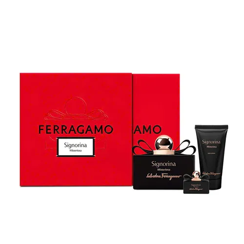 Set Nước Hoa Nữ Salvatore Ferragamo Signorina Misteriosa EDP (100ml + Mini 5ml + Dưỡng Thể 50ml)