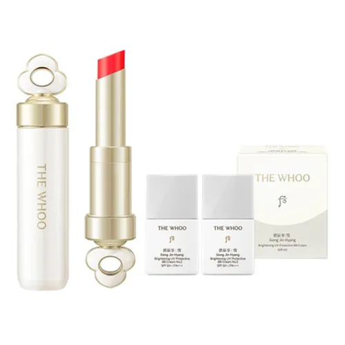 Set Son Dưỡng Và Kem Nền Kiêm Chắn Nắng The Whoo Royal Special (Lip Glow Balm 33 Petal Pink + Brightening UV Protective BB Cream SPF50+/PA+++) 3 Món