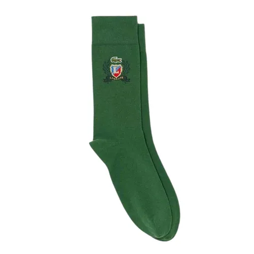 Tất Lacoste Unisex Shield Accent Socks RA9313 51 132 Màu Xanh Green