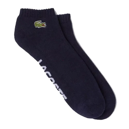 Tất Unisex Lacoste Sport Branded Stretch Cotton Low Cut Socks RA4184-525 Blue Màu Xanh Navy