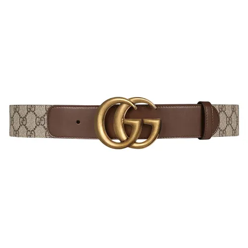 Thắt Lưng Gucci Calf Matt GG Marmont Mono Belt 400593 92TLT 8358 Bản 4cm Màu Nâu Be Size 70