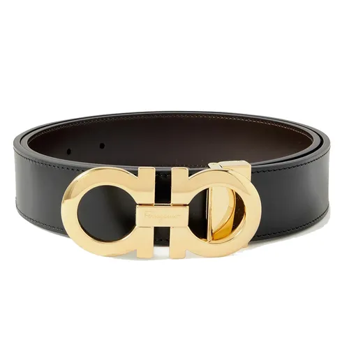 Thắt Lưng Nam Salvatore Ferragamo Leather Belt Màu Đen Size 110 (Bản 3.5cm)