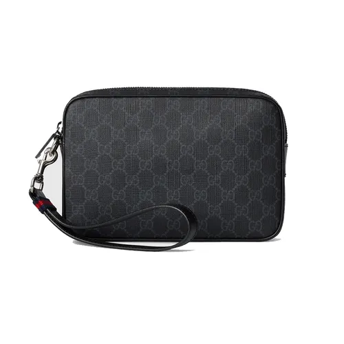 Túi Cầm Tay Nam Gucci  Black Small Pouch Màu Đen