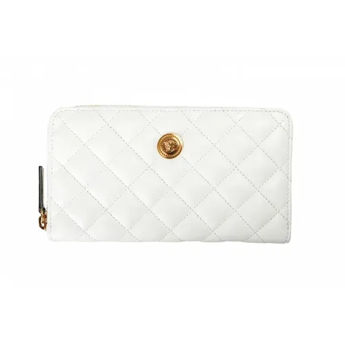 Túi Cầm Tay Versace Versace Portefeuille La Medusa En Cuir Màu Trắng