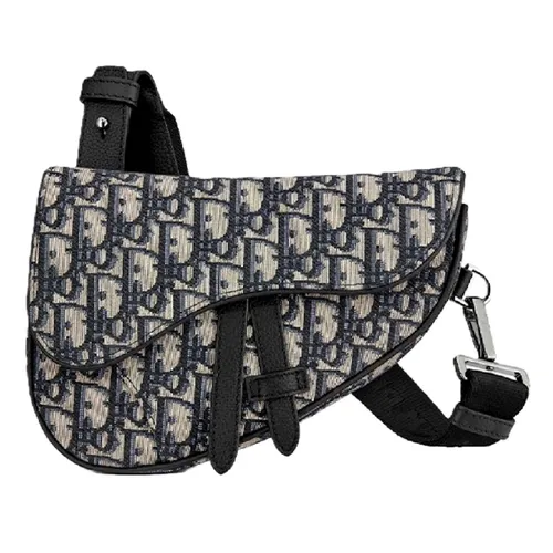 Túi Đeo Chéo Dior Mini Saddle Bag Màu Đen Be