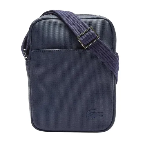 Túi Đeo Chéo Lacoste Classic Petit Piqué Vertical Zip Bag NH2340HC 021 Màu Xanh Navy