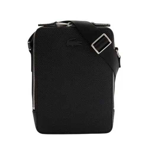 Túi Đeo Chéo Nam Lacoste Chantaco Pique Leather NH3271CE 000 Màu Đen