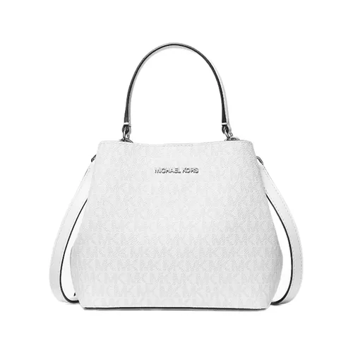 Túi Đeo Chéo Nữ Michael Kors MK Pratt Small Signature Logo Convertible Shoulder Bag 35S4S3FM5V Màu Trắng