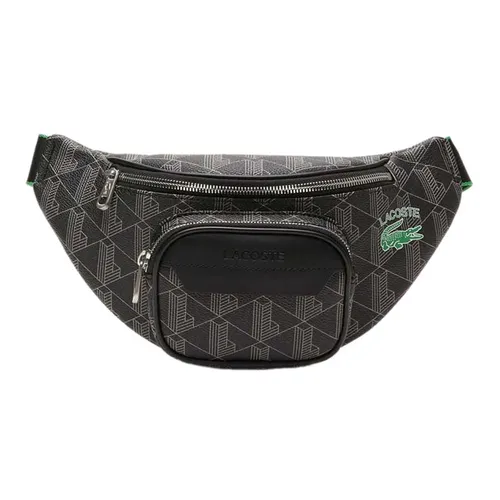 Túi Đeo Hông Nam Lacoste Men's The Blend Monogram Print Belt Bag NH4295BG Màu Đen