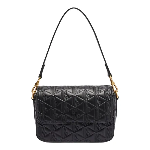 Túi Đeo Vai Nữ Lacoste Women's Maheki Embossed Leather Shoulder Bag  NF4712MH 000 Màu Đen