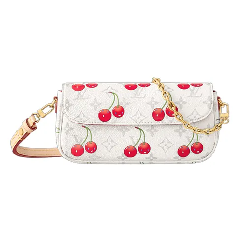 Túi Đeo Vai Nữ Louis Vuitton Ivy LV x TM Shoulder Bag M14239 Màu Trắng - Đỏ