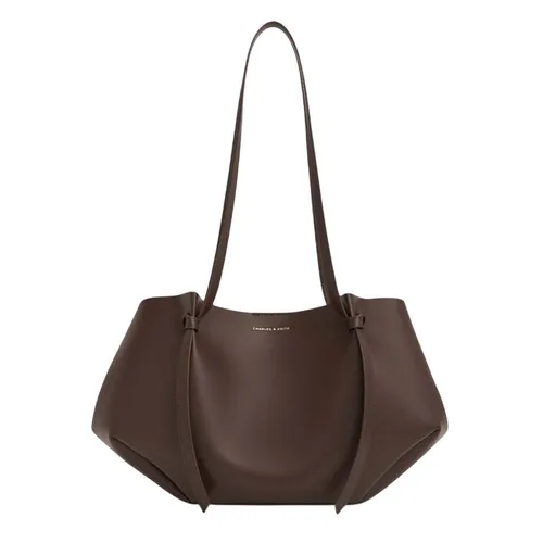Túi Tote Nữ Charles & Keith CNK Calla Tote Bag Espresso Brown CK2-30671662 Màu Nâu