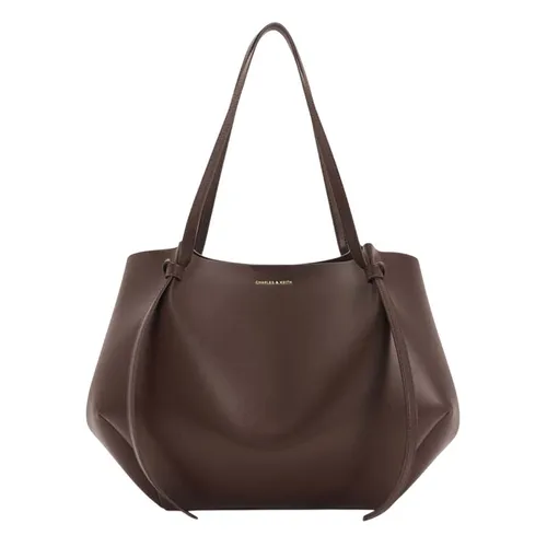 Túi Tote Nữ Charles & Keith CNK XL Calla Tote Bag Espresso Brown CK2-30671782 Màu Nâu