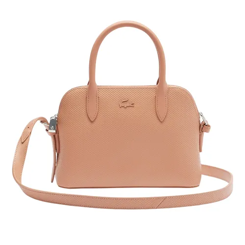 Túi Xách Tay Nữ Lacoste Women's Chantaco Piqué Small Leather Handbag NF3723KL N76 Màu Be