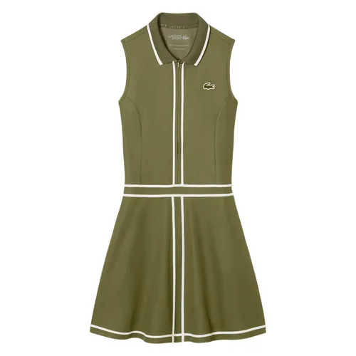 Váy Thể Thao Nữ Lacoste Women's Ultra Dry Heritage Trim Golf Dress EF8581 51 6N7 Màu Xanh Rêu Size 36
