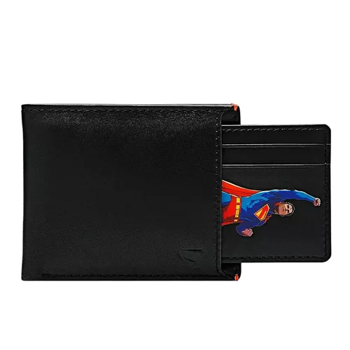 Ví Da Nam Fossil Superman x Fossil Derrick Sliding 2-in-1 Wallet ML4705001 Màu Đen