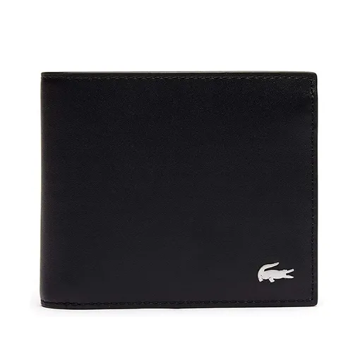 Ví Nam Lacoste  Bi fold Wallet Black Leather Men's NH1112 Màu Đen