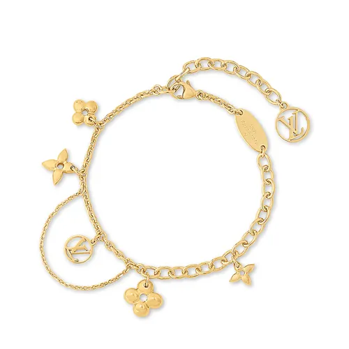 Vòng Đeo Tay Nữ Louis Vuitton LV Blooming Bracelet M1485A Màu Vàng Gold