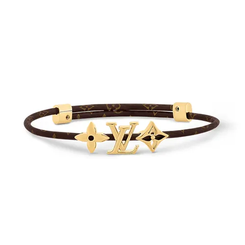 Vòng Đeo Tay Nữ Louis Vuitton LV Iconic M8807Z Màu Nâu Vàng