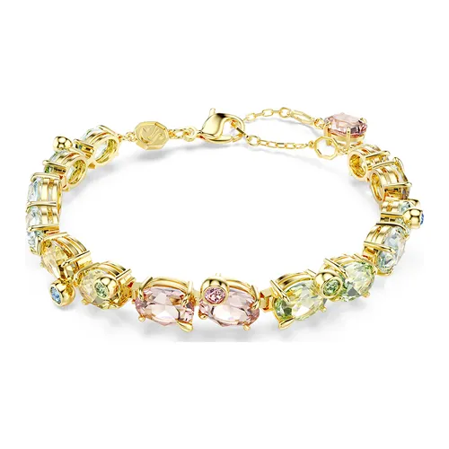 Vòng Đeo Tay Nữ Swarovski Gema Tennis Bracelet Mixed Cuts, Multicolored, Gold-Tone Plated 5705808 Phối Màu