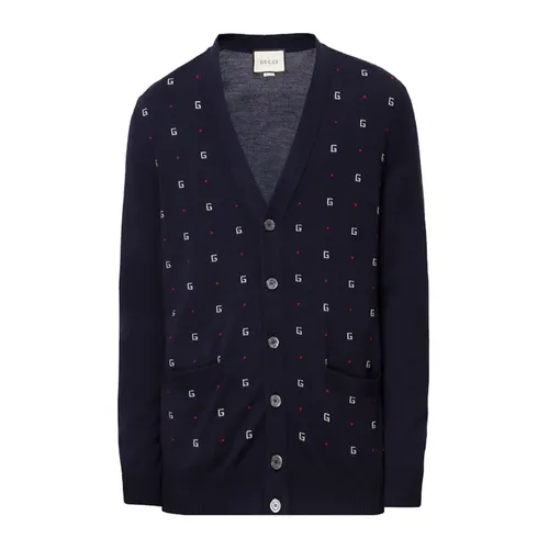 Áo Cardigan Nam Gucci Navy Blue Màu Xanh Đen Size S