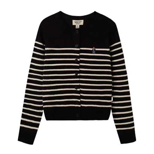 Áo Cardigan Nữ WHOAU Steve R-Neck Cardigan WHCKF4913F Màu Đen