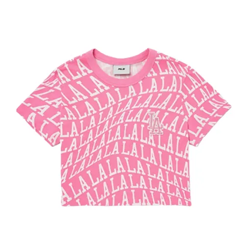 Áo Croptop Nữ MLB Illusion Allover 3FTS61023-07PKS Màu Hồng