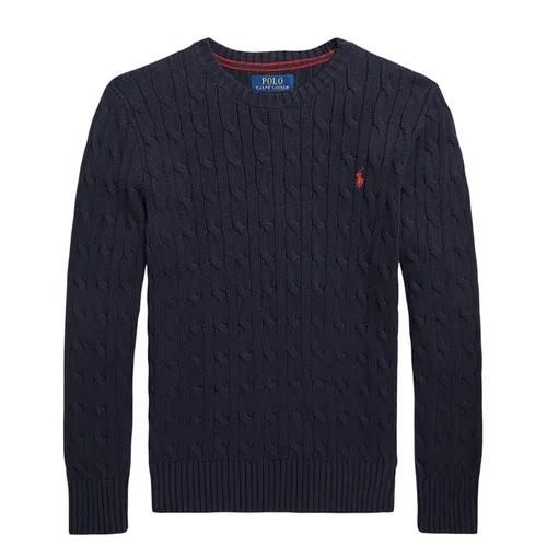 Áo Len Ralph Lauren Cable-Knit Cotton Jumper Kid Màu Xanh Navy Size XL