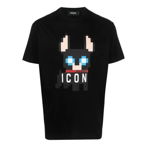Áo Phông Nam Dsquared2 Cirodog Tshirt S79GC0073S23009900 Màu Đen Size L