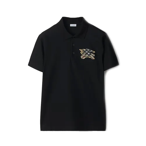 Áo Polo Nam Burberry BBR EKD Check Shirt Màu Đen Size S