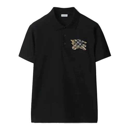 Áo Polo Nam Burberry Cotton Piqué 8116120 Màu Đen Size S