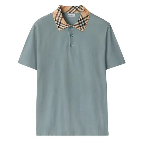 Áo Polo Nam Burberry Slim Fit Logo Collar Cotton Polo Shirt 81109441 Màu Xám Size XS