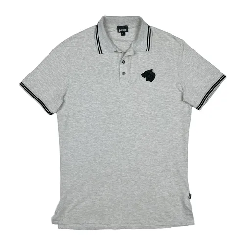 Áo Polo Nam Just Cavalli Grey Tiger Head Polo Shirt Màu Xám Size S