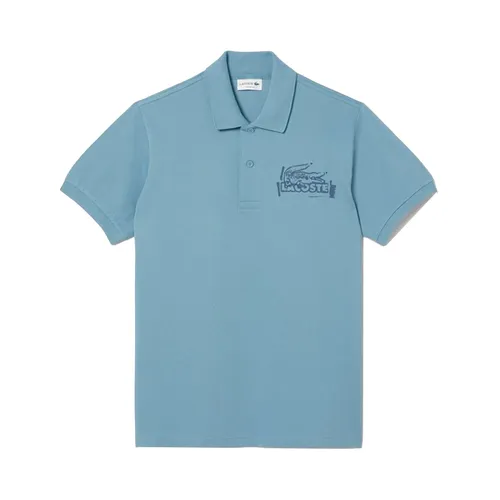 Áo Polo Nam Lacoste Classic Fit Printed L.12.12 PH0285-10 Màu Xanh Blue Size 3