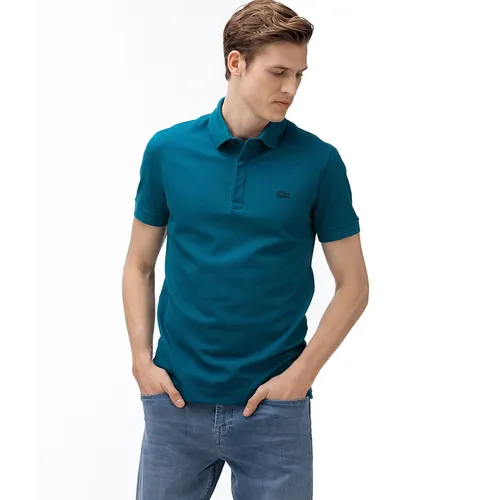 Áo Polo Nam Lacoste Regular Fit Stretch Cotton Piqué PH5522.AE8 Màu Xanh Size 2