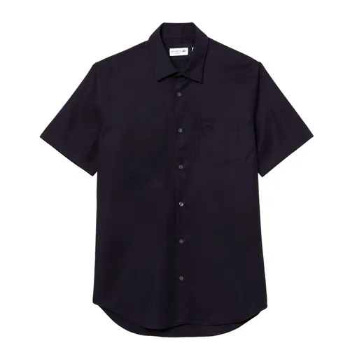 Áo Sơ Mi Cộc Tay Nam Lacoste Men's Regular Fit CH8528 HDE Màu Xanh Navy Size 38