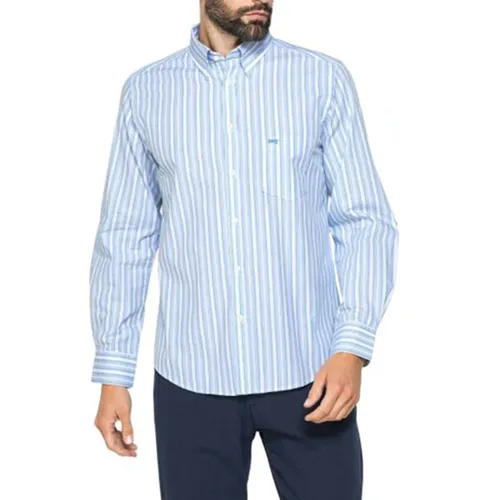Áo Sơ Mi Dài Tay Nam Carrera Jeans 213A1230A_G055 Màu Xanh Kẻ Size M