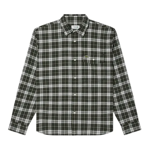Áo Sơ Mi Dài Tay Nam Lacoste CH6729-54N I68 Màu Xanh Kẻ Size 39