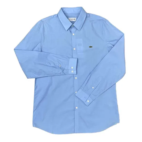 Áo Sơ Mi Dài Tay Nam Lacoste Men's Poplin Shirt Màu Xanh Blue Size 39