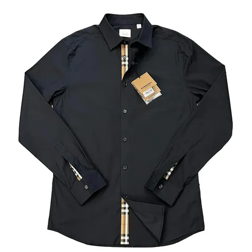 Áo Sơ Mi Nam Burberry Shefford Long-Sleeve Shirts In Black 80914291 Màu Đen Size XS