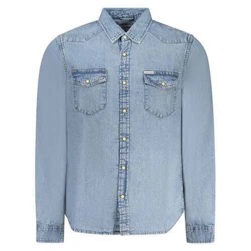 Áo Sơ Mi Nam Guess Jeans Slim Fit M5RH55D5M82_AZGJER Màu Xanh Bò Size S