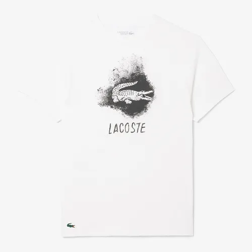 Áo Thun Nam Lacoste Graphic Ultra Dry Tshirt TH8917 001 Màu Trắng Size 4