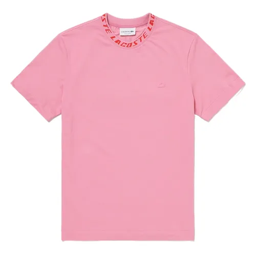 Áo Thun Nam Lacoste Men's Regular Fit Branded Collar T-Shirt Màu Hồng