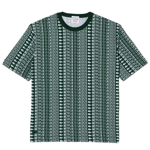 Áo Thun Unisex Lacoste Netflix Oversize T-Shirt TH7328 00 291 Màu Xanh Lục