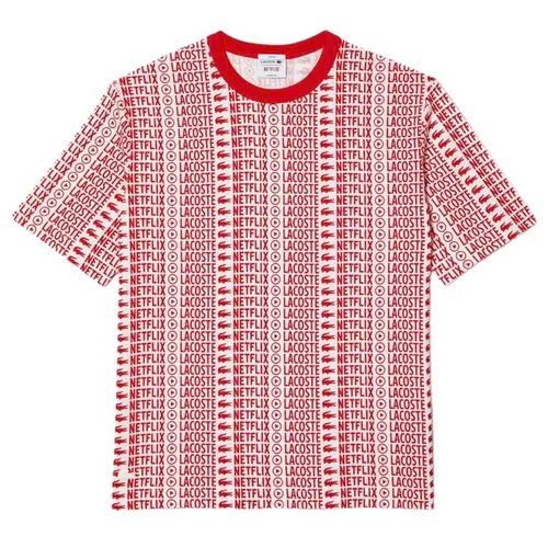 Áo Thun Unisex Lacoste Netflix Oversize T-Shirt TH7328 00 ME4 Màu Đỏ