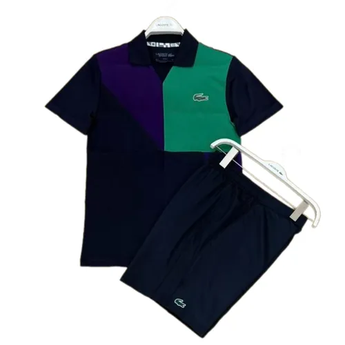 Bộ Quần Áo Cộc Tay Nam Lacoste Sport Colour-Block Ultra-Dry Piqué Tennis Phối Màu Size 3