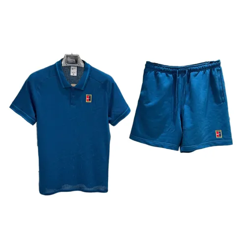 Bộ Quần Áo Cộc Tay Nam Nike Court Heritage Màu Xanh Blue Size S (Form China)